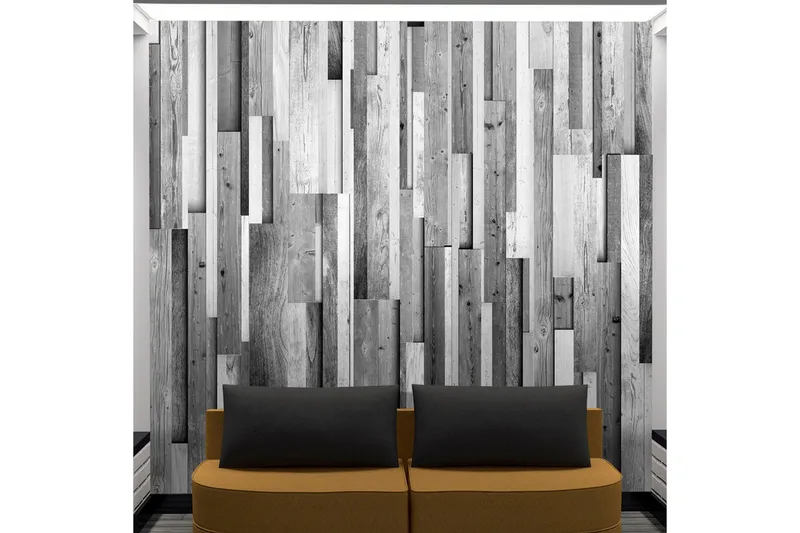 Fototapet Gray Wood 50x1000, Artgeist sp. z o. o.