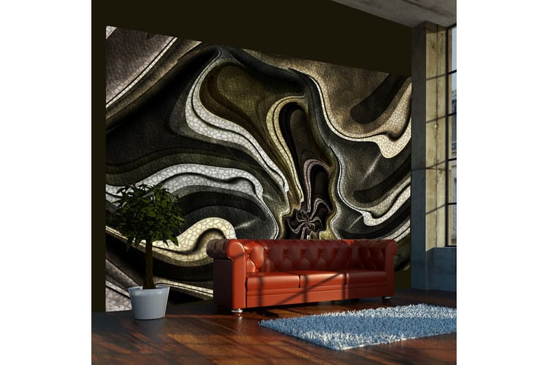 Fototapet Green And Brown Textured Fractal 200x154, Artgeist sp. z o. o.