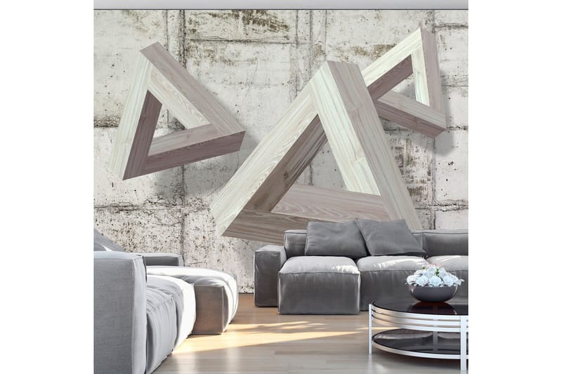 Fototapet Grey Trio 300x210, Artgeist sp. z o. o.