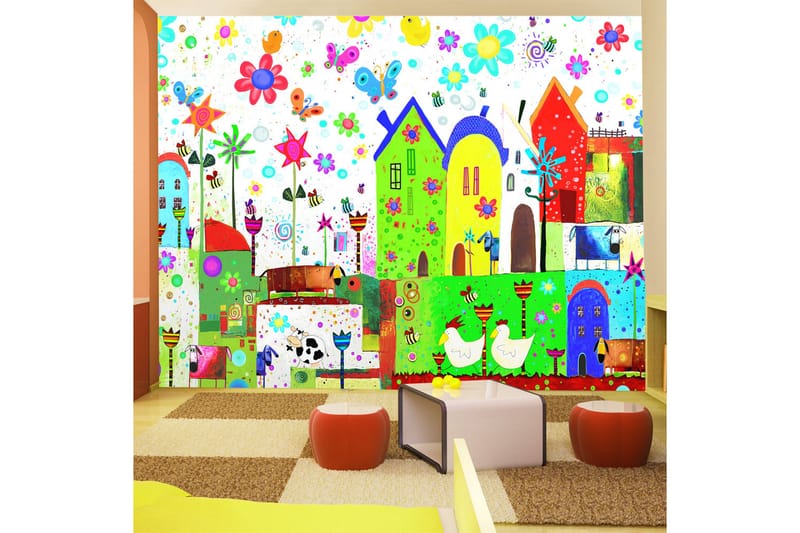 Fototapet Happy Farm 150x105 - Artgeist sp. z o. o. - Inredning - Väggdekor - Tapet & tapettillbehör - Fototapet