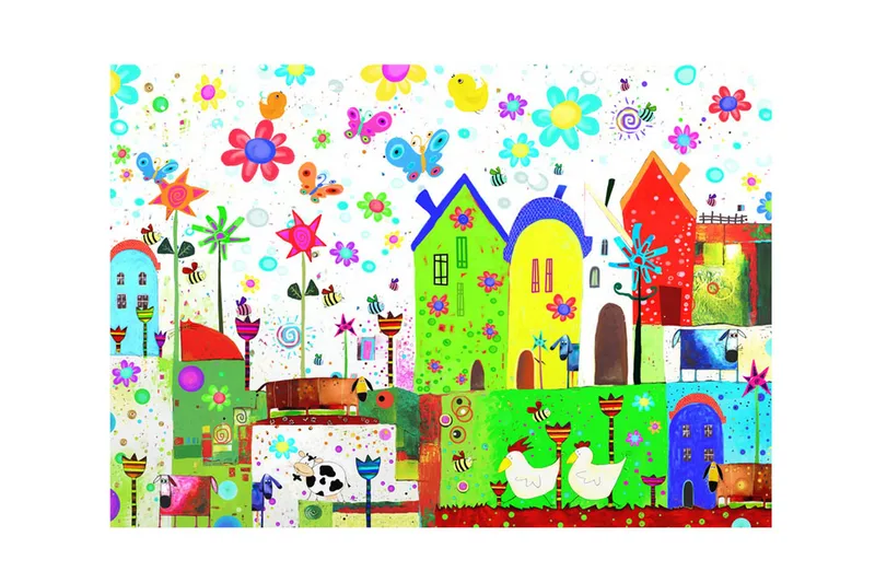 Fototapet Happy Farm 300x210 - Artgeist sp. z o. o. - Inredning - Väggdekor - Tapet & tapettillbehör - Fototapet