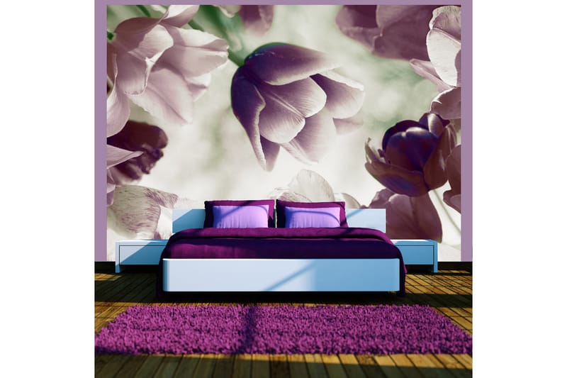 Fototapet Heavenly Tulips 200x154 - Artgeist sp. z o. o. - Inredning - Väggdekor - Tapet & tapettillbehör - Fototapet