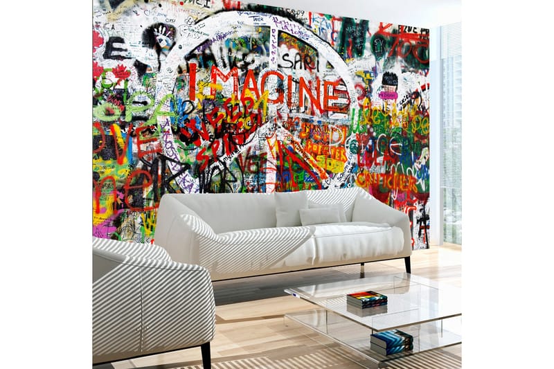 Fototapet Hippie Graffiti 300x210, Artgeist sp. z o. o.