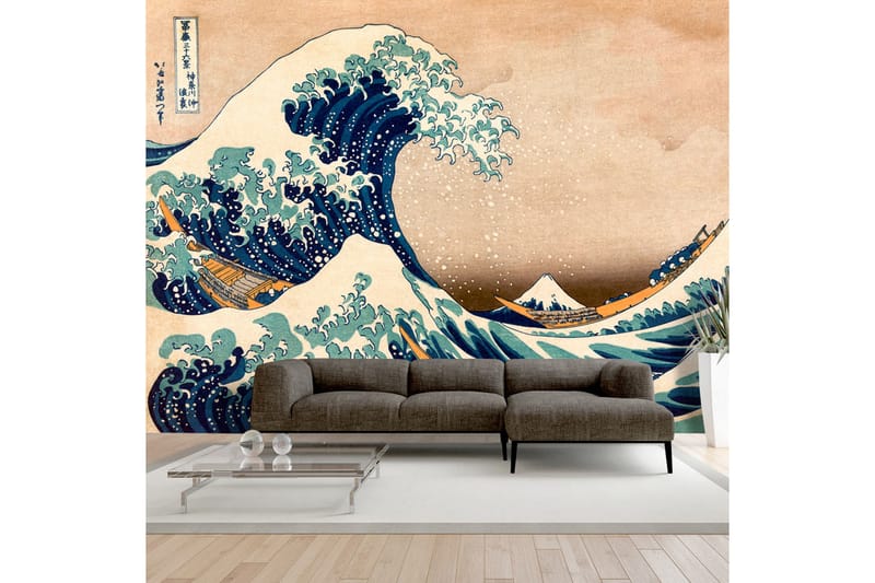 Fototapet Hokusai The Great Wave Off Kanagawa 250x175 - Artgeist sp. z o. o. - Inredning - Väggdekor - Tapet & tapettillbehör - Fototapet