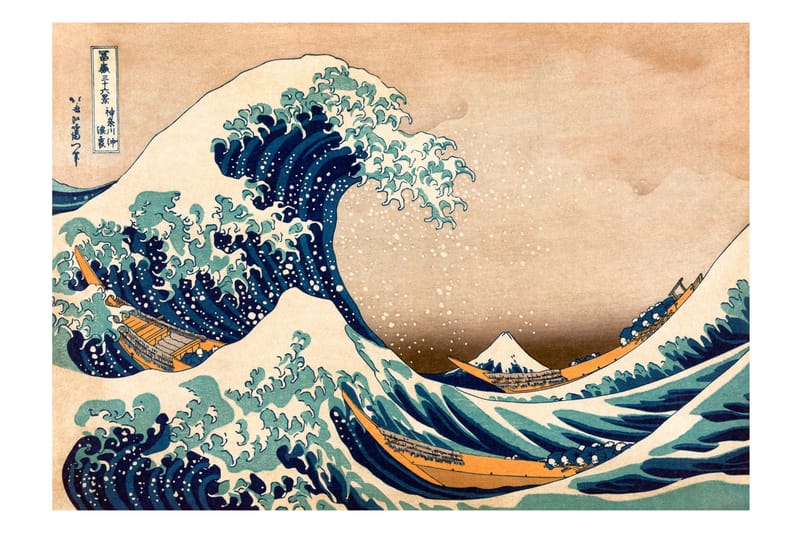 Fototapet Hokusai The Great Wave Off Kanagawa 250x175 - Artgeist sp. z o. o. - Inredning - Väggdekor - Tapet & tapettillbehör - Fototapet