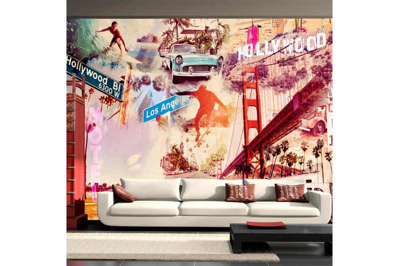 Fototapet Hollywood Miami Los Angeles 150x105 - Artgeist sp. z o. o. - Inredning - Väggdekor - Tapet & tapettillbehör - Fototapet