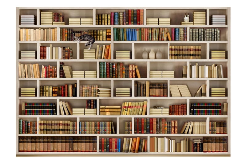 Fototapet Home Library 200x140 - Artgeist sp. z o. o. - Inredning - Väggdekor - Tapet & tapettillbehör - Fototapet