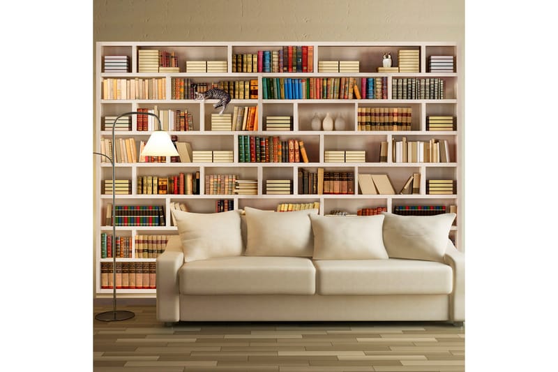 Fototapet Home Library 350x245 - Artgeist sp. z o. o. - Inredning - Väggdekor - Tapet & tapettillbehör - Fototapet