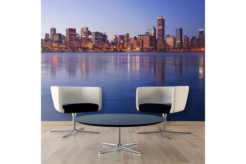 Fototapet Icy Downtown Chicago 350x270 - Artgeist sp. z o. o. - Inredning - Väggdekor - Tapet & tapettillbehör - Fototapet