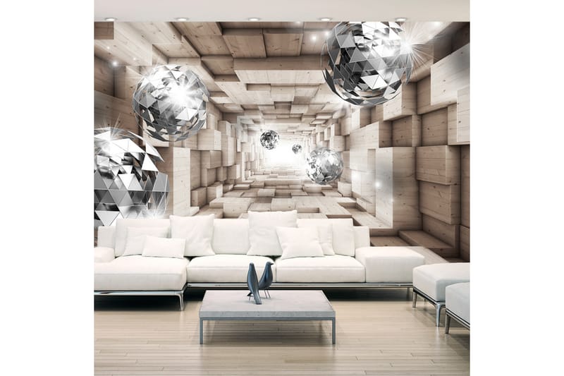 Fototapet In A Wooden Tunnel 250x175 - Artgeist sp. z o. o. - Inredning - Väggdekor - Tapet & tapettillbehör - Fototapet