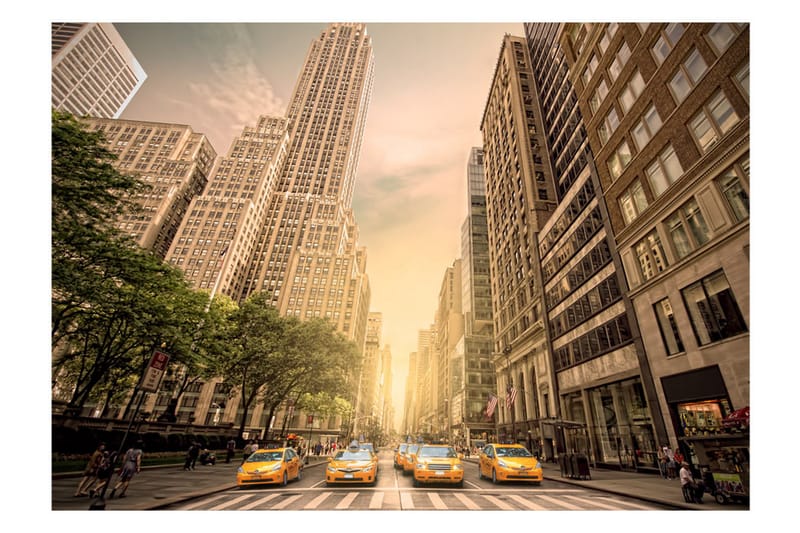 Fototapet In The Shadow Of Skyscrapers 200x140 - Artgeist sp. z o. o. - Inredning - Väggdekor - Tapet & tapettillbehör - Fototapet