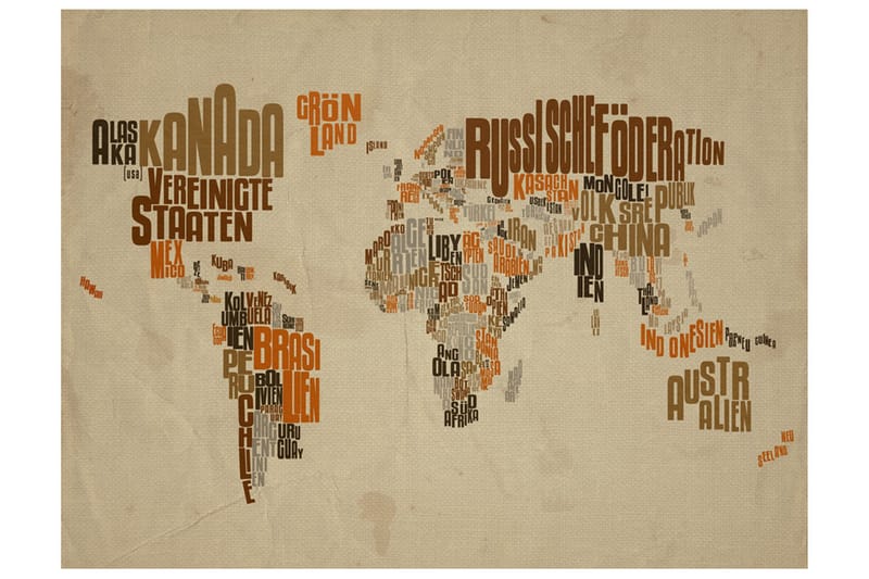 Fototapet Indiana Jones Map Of Adventures 400x309 - Artgeist sp. z o. o. - Inredning - Väggdekor - Tapet & tapettillbehör - Fototapet