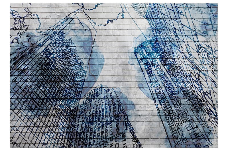 Fototapet Inky New York 350x245 - Artgeist sp. z o. o. - Inredning - Väggdekor - Tapet & tapettillbehör - Fototapet