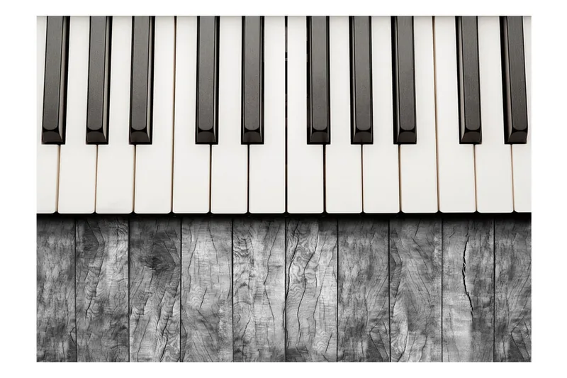 Fototapet Inspired By Chopin Grey Wood 150x105 - Artgeist sp. z o. o. - Inredning - Väggdekor - Tapet & tapettillbehör - Fototapet