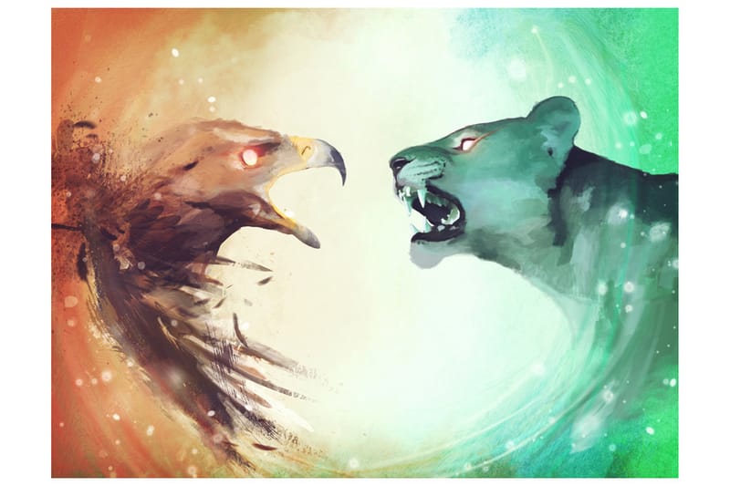 Fototapet Interspecies Clash 250x193 - Artgeist sp. z o. o. - Inredning - Väggdekor - Tapet & tapettillbehör - Fototapet