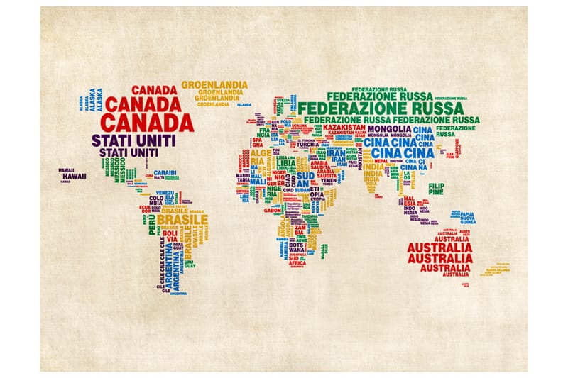 Fototapet Karta Italiensk 350x270, Artgeist sp. z o. o.