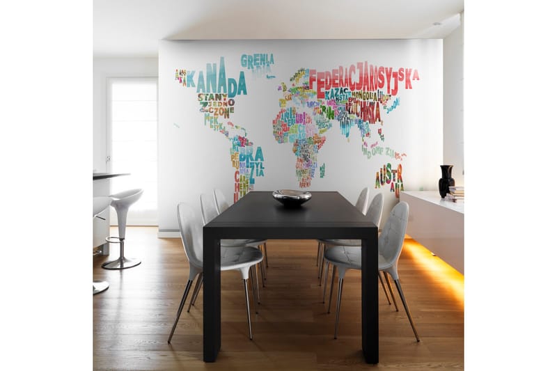 Fototapet Karta Världen Polsk 250x193, Artgeist sp. z o. o.