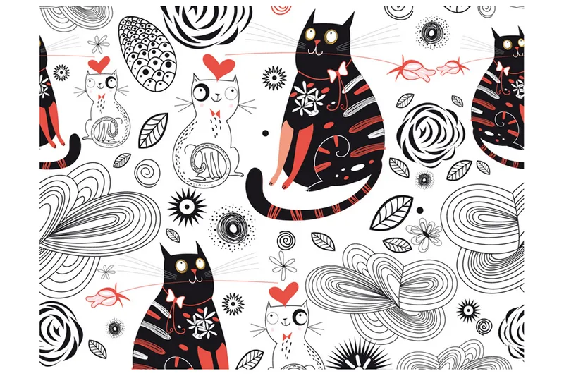 Fototapet Katter Kärlek 200x154, Artgeist sp. z o. o.