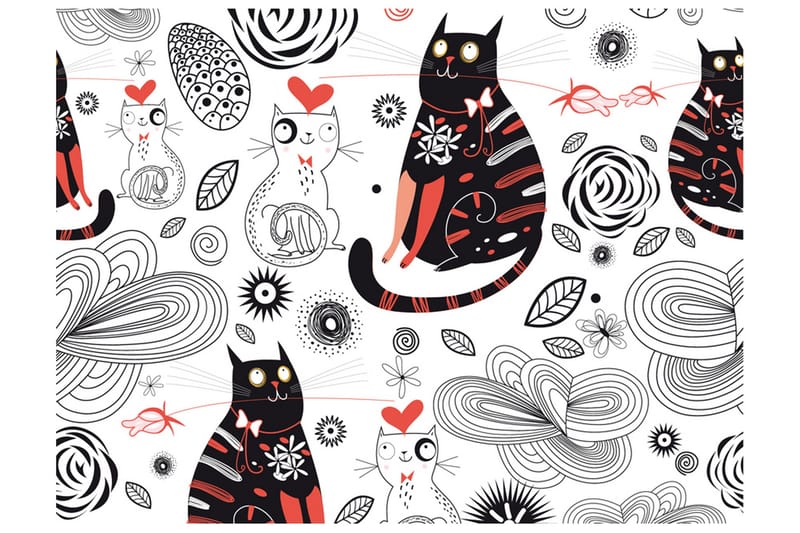 Fototapet Katter Kärlek 200x154, Artgeist sp. z o. o.