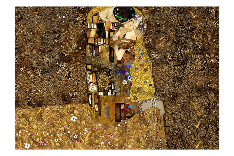 Fototapet Klimt Inspiration Golden Kiss 350x245, Artgeist sp. z o. o.