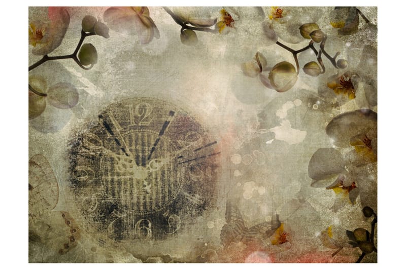 Fototapet Klocka Vintage 200x154 - Artgeist sp. z o. o. - Inredning - Väggdekor - Tapet & tapettillbehör - Fototapet