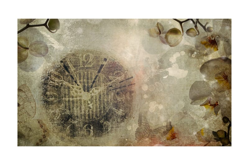 Fototapet Klocka Vintage 450x270 - Artgeist sp. z o. o. - Inredning - Väggdekor - Tapet & tapettillbehör - Fototapet