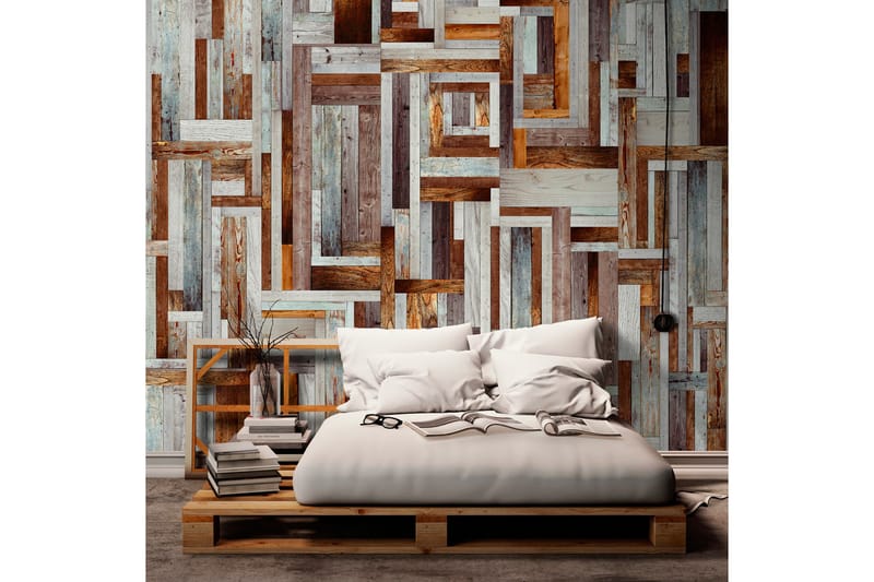 Fototapet Labyrinth Of Wooden Planks 50x1000 - Artgeist sp. z o. o. - Fototapet