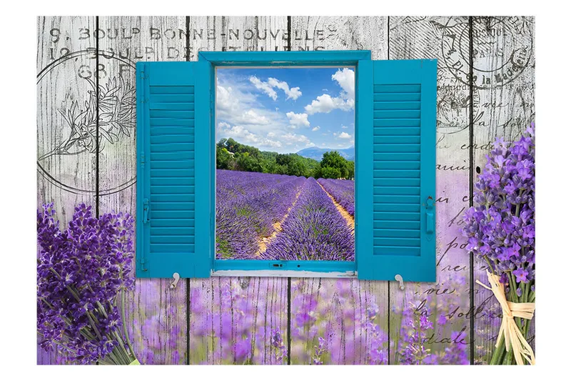Fototapet Lavender Recollection 100x70 - Artgeist sp. z o. o. - Inredning - Väggdekor - Tapet & tapettillbehör - Fototapet