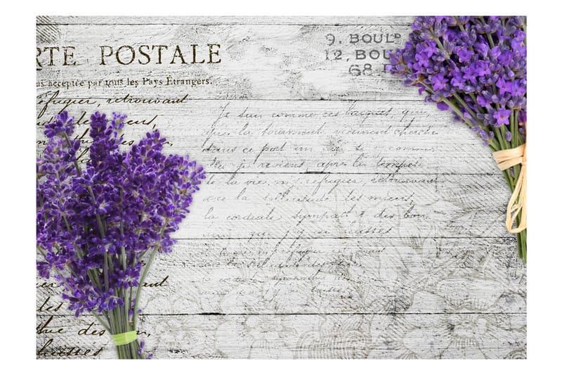Fototapet Lavender Postcard 200x140 - Artgeist sp. z o. o. - Fototapet