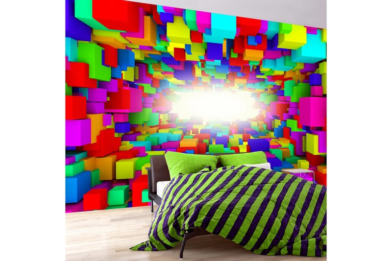 Fototapet Light In Color Geometry 300x210 - Artgeist sp. z o. o. - Inredning - Väggdekor - Tapet & tapettillbehör - Fototapet