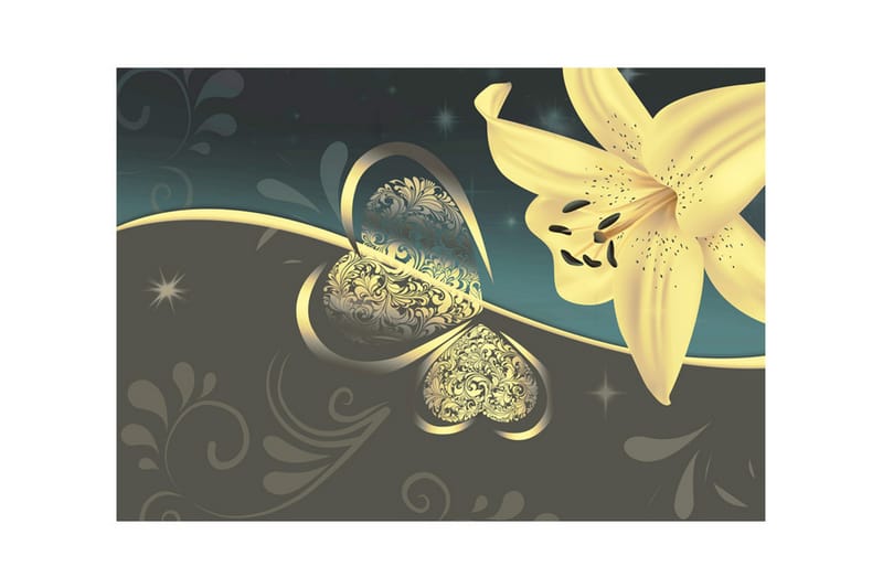 Fototapet Lily In Shades Of Gray 300x210 - Artgeist sp. z o. o. - Inredning - Väggdekor - Tapet & tapettillbehör - Fototapet