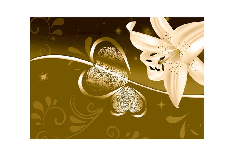 Fototapet Lily In Shades Of Green 350x245 - Artgeist sp. z o. o. - Inredning - Väggdekor - Tapet & tapettillbehör - Fototapet