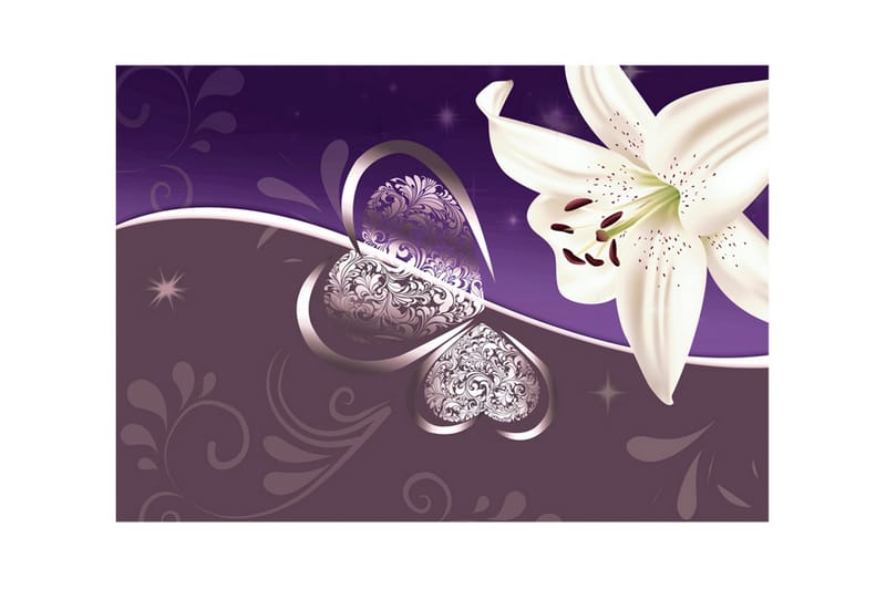 Fototapet Lily In Shades Of Violet 300x210 - Artgeist sp. z o. o. - Inredning - Väggdekor - Tapet & tapettillbehör - Fototapet