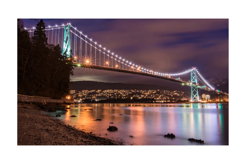 Fototapet Lions Gate Bridge Vancouver Canada 450x270 - Artgeist sp. z o. o. - Inredning - Väggdekor - Tapet & tapettillbehör - Fototapet