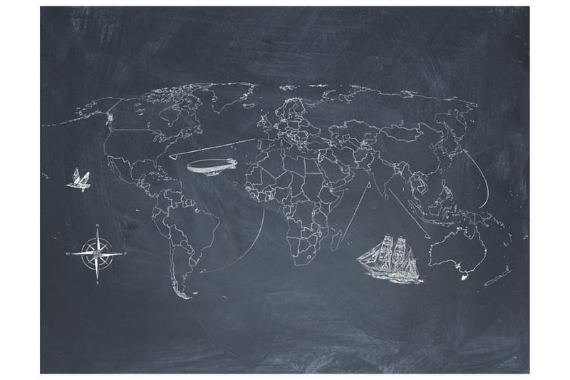 Fototapet Liten Resa Stor Resor 350x270 - Artgeist sp. z o. o. - Inredning - Väggdekor - Tapet & tapettillbehör - Fototapet