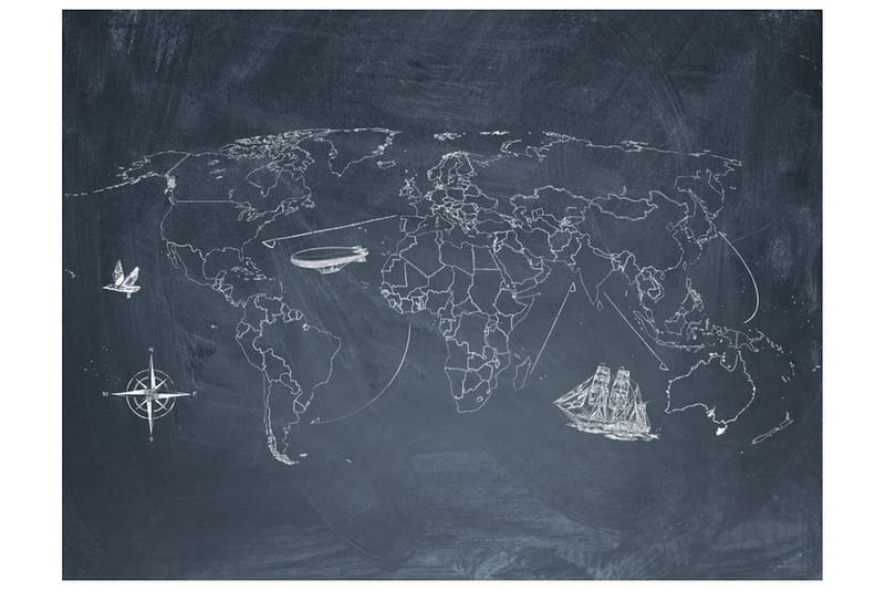 Fototapet Liten Resa Stor Resor 400x309 - Artgeist sp. z o. o. - Inredning - Väggdekor - Tapet & tapettillbehör - Fototapet