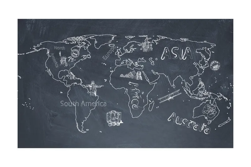 Fototapet Liten Resa Stor Resor Engelska 450x270 - Artgeist sp. z o. o. - Inredning - Väggdekor - Tapet & tapettillbehör - Fototapet