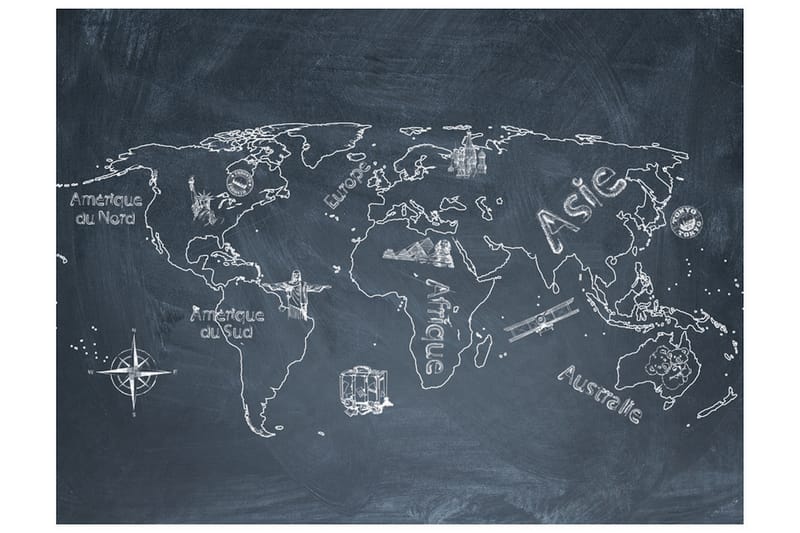 Fototapet Liten Resa Stor Resor Franska 400x309 - Artgeist sp. z o. o. - Inredning - Väggdekor - Tapet & tapettillbehör - Fototapet