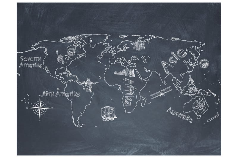 Fototapet Liten Resa Stor Resor Tjeckiska  300x231 - Artgeist sp. z o. o. - Inredning - Väggdekor - Tapet & tapettillbehör - Fototapet