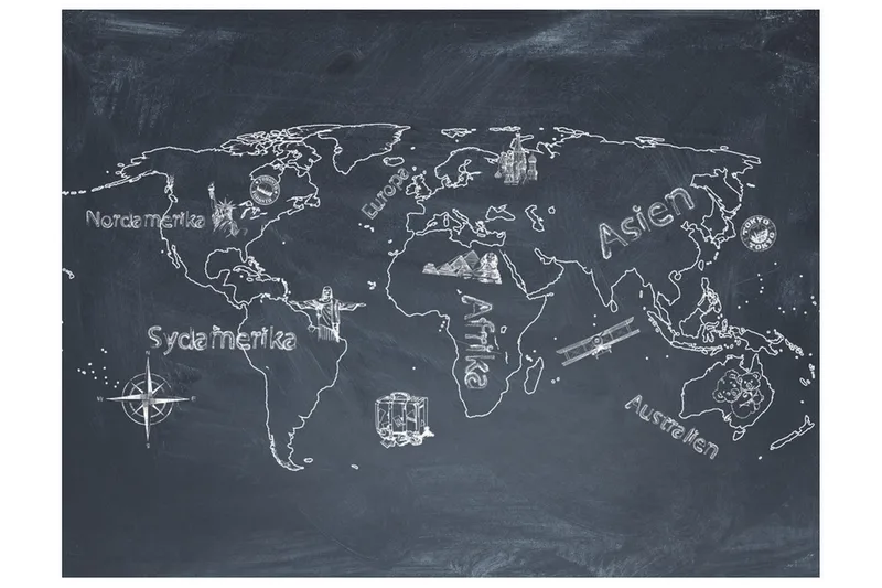 Fototapet Liten Resa Stor Resor Tyska 250x193 - Artgeist sp. z o. o. - Inredning - Väggdekor - Tapet & tapettillbehör - Fototapet