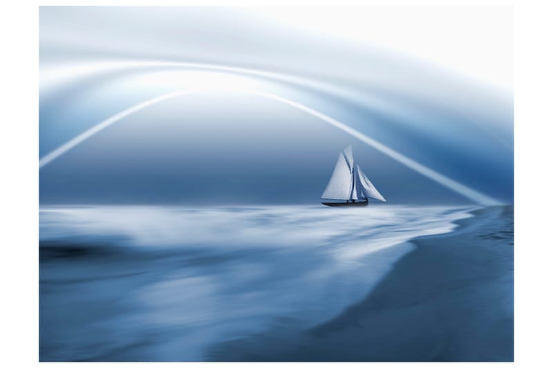 Fototapet Lonely Sail Drifting 250x193 - Artgeist sp. z o. o. - Inredning - Väggdekor - Tapet & tapettillbehör - Fototapet