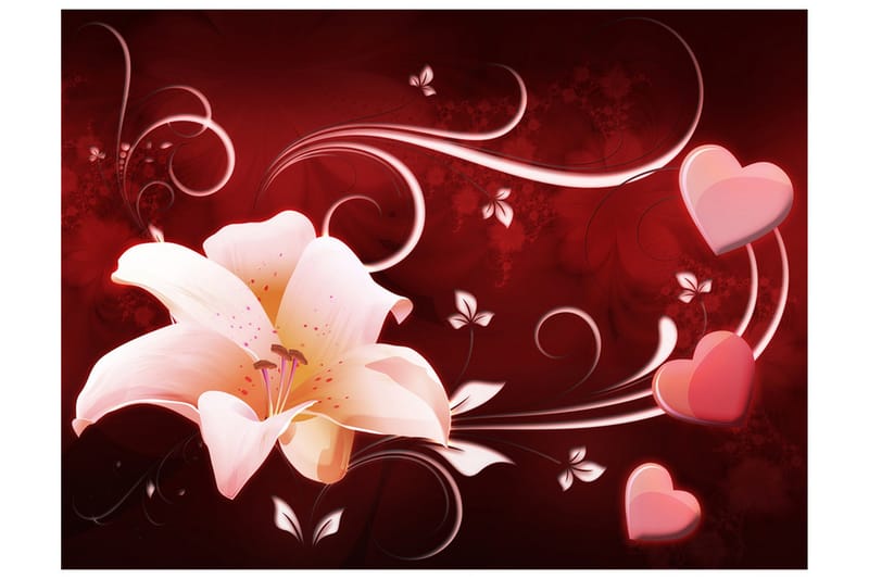 Fototapet Love Message 200x154 - Artgeist sp. z o. o. - Inredning - Väggdekor - Tapet & tapettillbehör - Fototapet