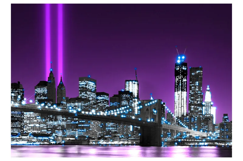 Fototapet Luminous Manhattan 200x140 - Artgeist sp. z o. o. - Inredning - Väggdekor - Tapet & tapettillbehör - Fototapet