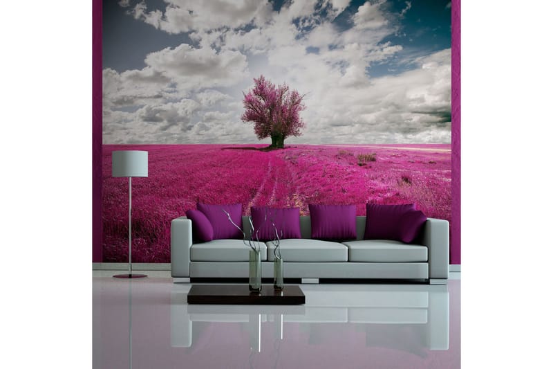 Fototapet Magenta Äng 400x309 - Artgeist sp. z o. o. - Inredning - Väggdekor - Tapet & tapettillbehör - Fototapet