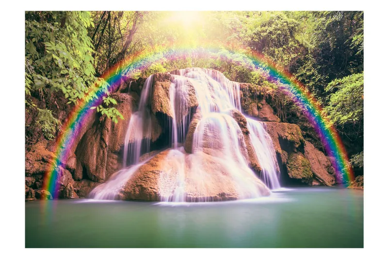 Fototapet Magical Waterfall 200x140 - Artgeist sp. z o. o. - Inredning - Väggdekor - Tapet & tapettillbehör - Fototapet