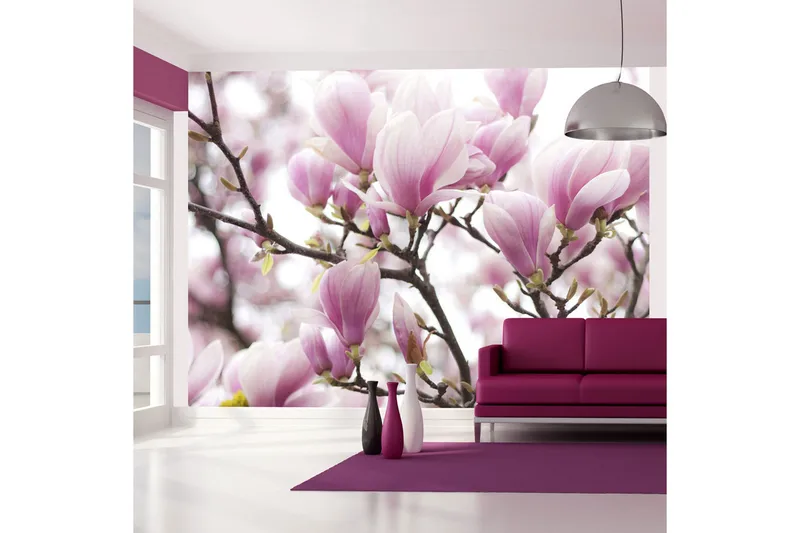 Fototapet Magnolia Bloosom 350x270 - Artgeist sp. z o. o. - Inredning - Väggdekor - Tapet & tapettillbehör - Fototapet