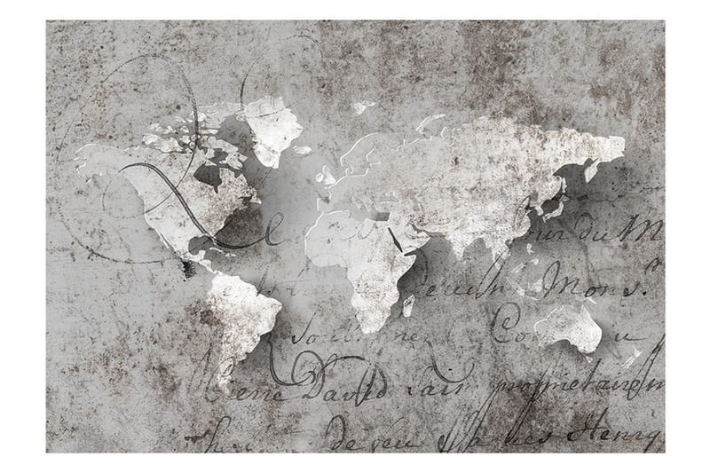 Fototapet Map And Letter 200x140 - Artgeist sp. z o. o. - Inredning - Väggdekor - Tapet & tapettillbehör - Fototapet