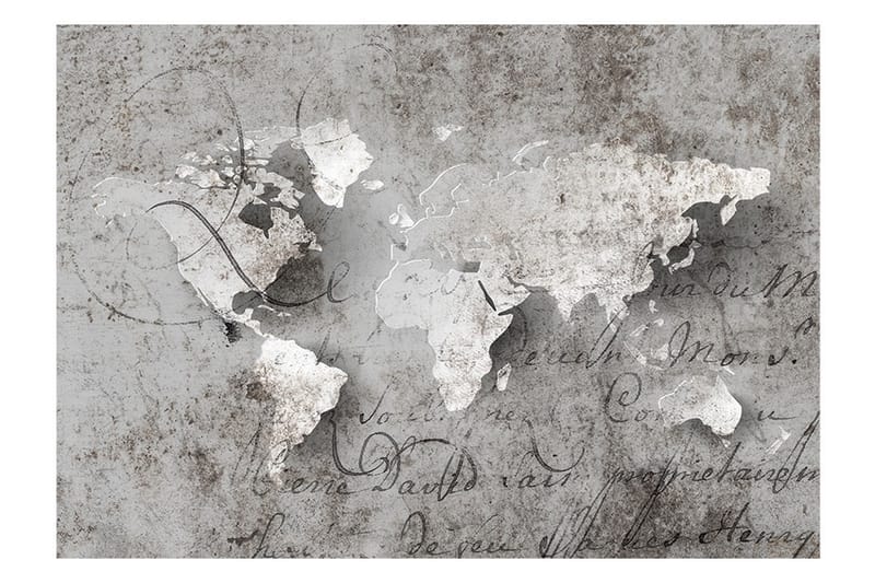 Fototapet Map And Letter 250x175 - Artgeist sp. z o. o. - Inredning - Väggdekor - Tapet & tapettillbehör - Fototapet