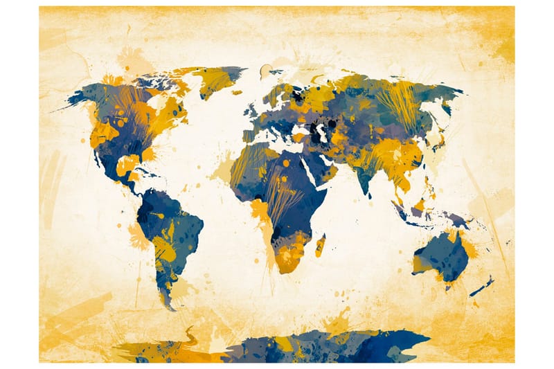 Fototapet Map Of The World Sun And Sky 200x154 - Artgeist sp. z o. o. - Inredning - Väggdekor - Tapet & tapettillbehör - Fototapet