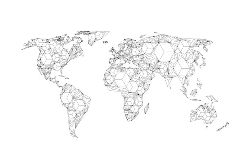 Fototapet Map Of The World White Solids 250x193 - Artgeist sp. z o. o. - Inredning - Väggdekor - Tapet & tapettillbehör - Fototapet